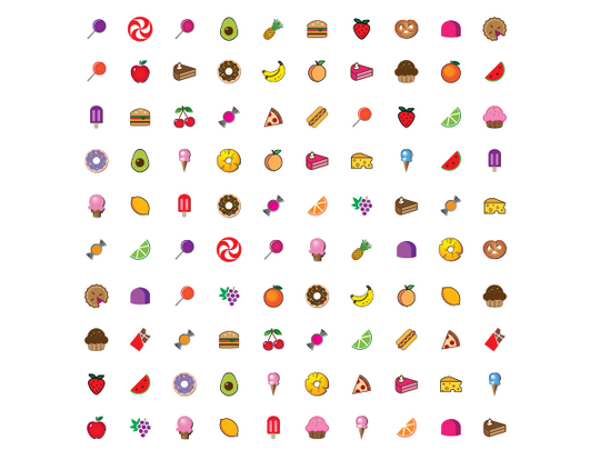 Invisalign Stickables™ Lebensmittel und Süßigkeiten