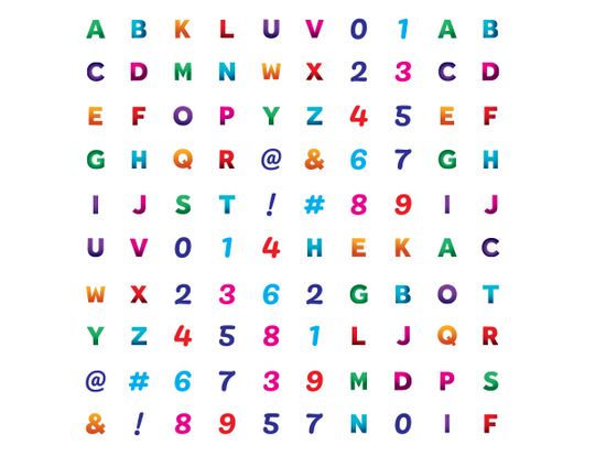 Invisalign Stickables™ Buchstaben